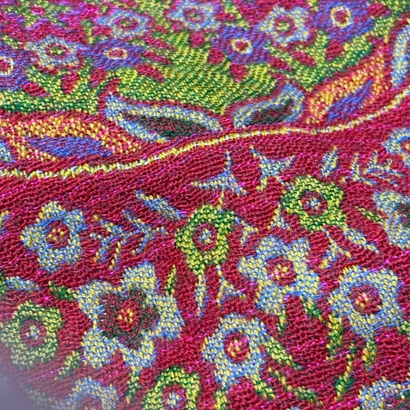 pillow cover SURYA wool weave floral 19x19 zip close NWT 1 cover boho hippie - Picture 6 of 11